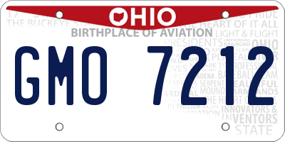 OH license plate GMO7212