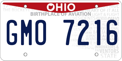 OH license plate GMO7216