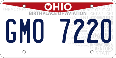 OH license plate GMO7220