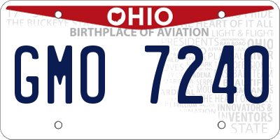 OH license plate GMO7240