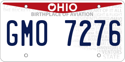 OH license plate GMO7276