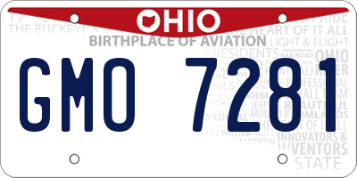OH license plate GMO7281