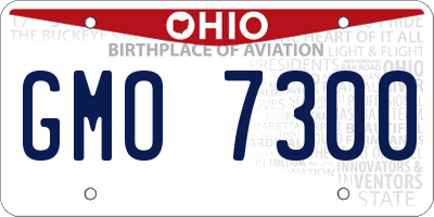 OH license plate GMO7300