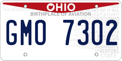 OH license plate GMO7302