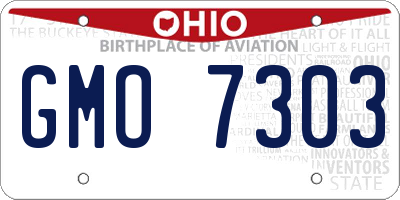 OH license plate GMO7303