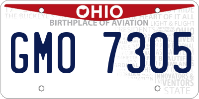 OH license plate GMO7305