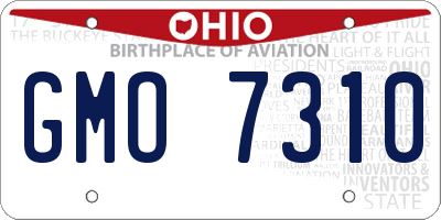 OH license plate GMO7310