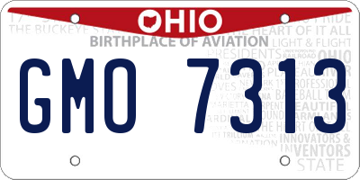 OH license plate GMO7313