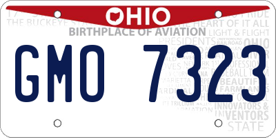 OH license plate GMO7323