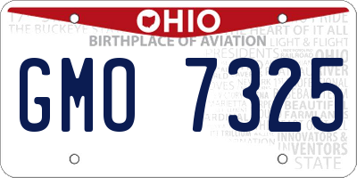 OH license plate GMO7325