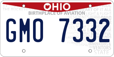 OH license plate GMO7332