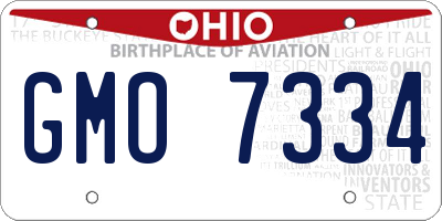 OH license plate GMO7334