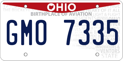 OH license plate GMO7335