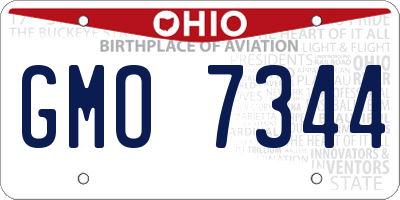 OH license plate GMO7344