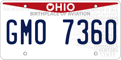 OH license plate GMO7360