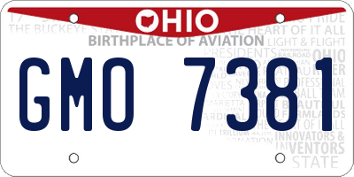 OH license plate GMO7381