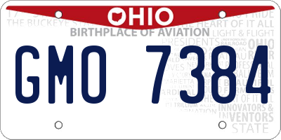OH license plate GMO7384