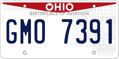 OH license plate GMO7391