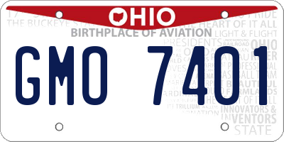 OH license plate GMO7401