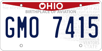 OH license plate GMO7415