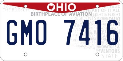 OH license plate GMO7416