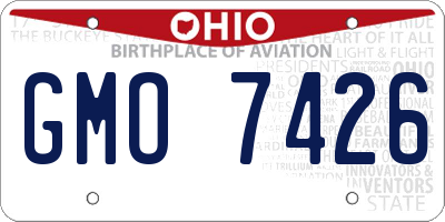 OH license plate GMO7426