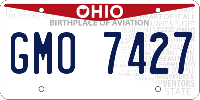 OH license plate GMO7427