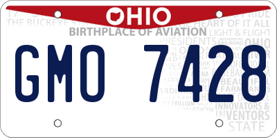 OH license plate GMO7428