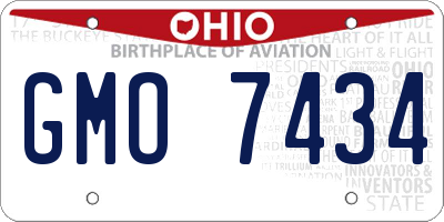 OH license plate GMO7434