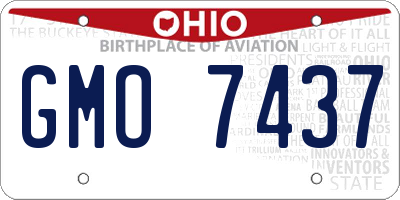 OH license plate GMO7437