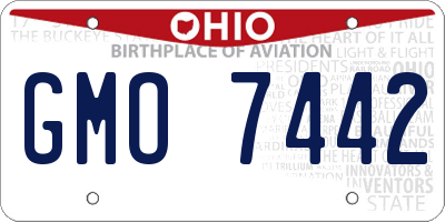 OH license plate GMO7442