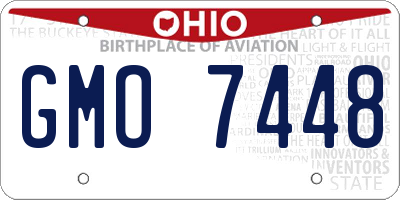 OH license plate GMO7448
