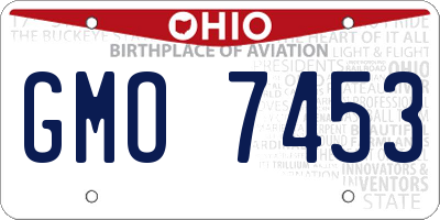 OH license plate GMO7453