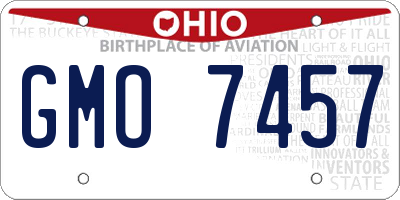 OH license plate GMO7457