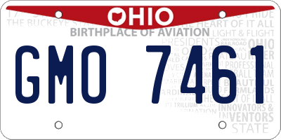 OH license plate GMO7461