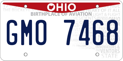 OH license plate GMO7468