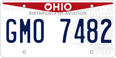 OH license plate GMO7482