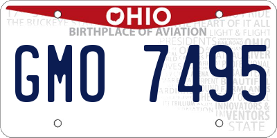 OH license plate GMO7495