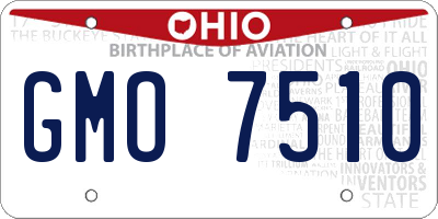 OH license plate GMO7510