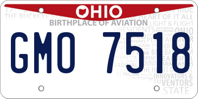 OH license plate GMO7518