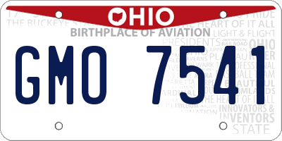 OH license plate GMO7541