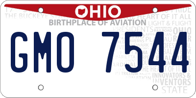 OH license plate GMO7544