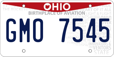 OH license plate GMO7545