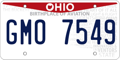 OH license plate GMO7549