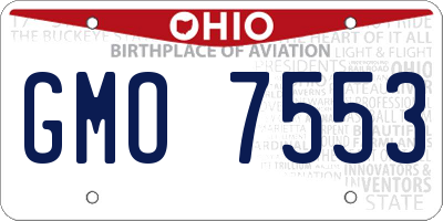 OH license plate GMO7553