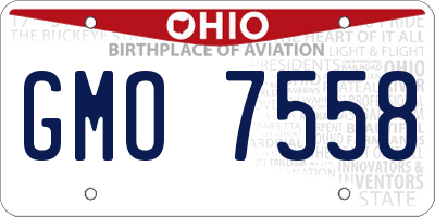 OH license plate GMO7558