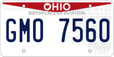 OH license plate GMO7560