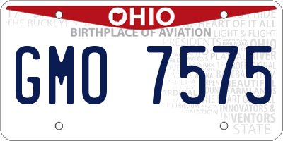 OH license plate GMO7575