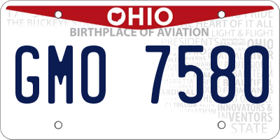 OH license plate GMO7580