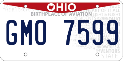 OH license plate GMO7599
